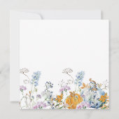 Wildflower Pompoen Baby Girl Sprinkle Shower Kaart (Achterkant)