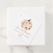 Wildflower Pompoen Herfst Baby shower Bedankjes Labels (In situ)