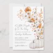 Wildflower Pompoen Herfst Baby shower Kaart (Voorkant)
