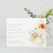 Wildflower Pompoen Waterverf Baby shower Kaart (Staand voorkant)