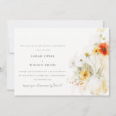 Wildflower Pompoen Waterverf bruiloft Jubileum Kaart (Voorkant)