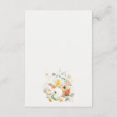 Wildflower Pompoen Waterverf bruiloft receptie Informatiekaartje (Achterkant)