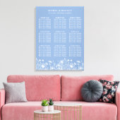 Wildflower Powder Blauwe Zitkaart Canvas Afdruk (Insitu (Woonkamer))