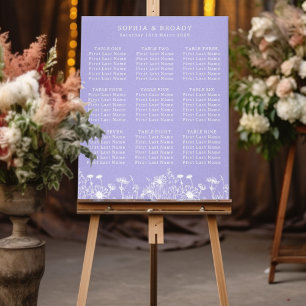 Wildflower Powder Blauwe Zitkaart Canvas Afdruk