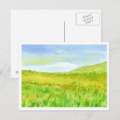 Wildflower Prairie Waterverf Schilderij Briefkaart (Voorkant / Achterkant)