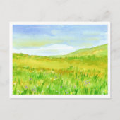 Wildflower Prairie Waterverf Schilderij Briefkaart (Voorkant)