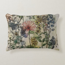 Wildflower print accent kussen