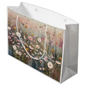 Wildflower Print geschenkzakken Meerdere maten Groot Cadeauzakje (Achterkant Gekanteld)