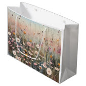 Wildflower Print geschenkzakken Meerdere maten Groot Cadeauzakje (Voorkant Gekanteld)