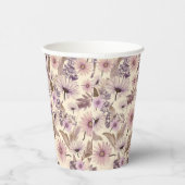  Wildflower Print Papieren Bekers (Rechts)