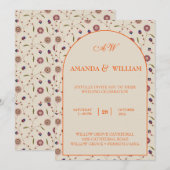 Wildflower Printable Bloemen gemakkelijk bewerkbaa Kaart (Voorkant / Achterkant)