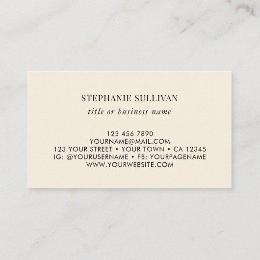 Wildflower Professioneel Visitekaartje (Achterkant)