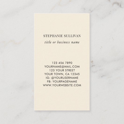 Wildflower Professioneel Visitekaartje (Achterkant)