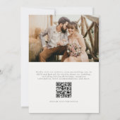 Wildflower QR Code Photo Wedding Kaart (Achterkant)