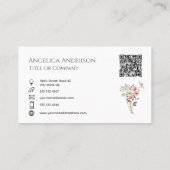 Wildflower QR code Visitekaartje (Achterkant)