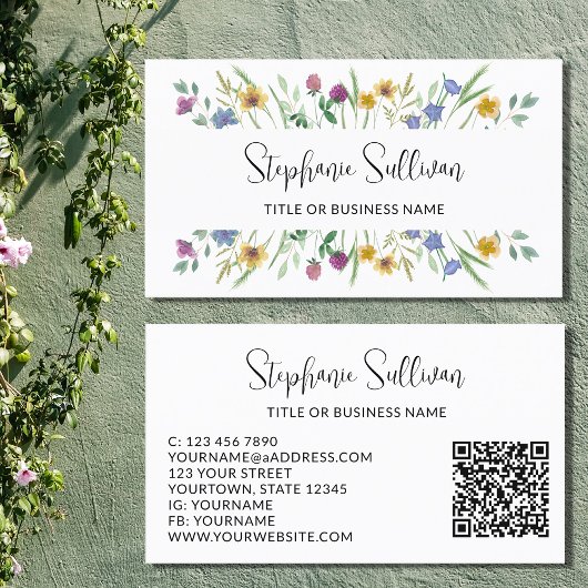 Wildflower QR-code Visitekaartje