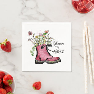 Wildflower Quote Bloei en Groei Servet
