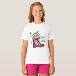Wildflower Quote Bloei en Groei T-shirt