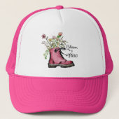 Wildflower Quote Bloei en Groei Trucker Pet (Voorkant)