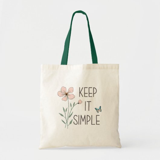 Wildflower Quote Canvas tas (Voorkant)