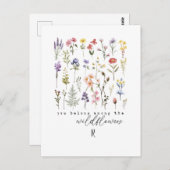 Wildflower Quote Sublimatie Waterverf Briefkaart (Voorkant / Achterkant)
