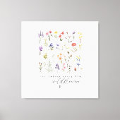 Wildflower Quote Sublimatie Waterverf Canvas Afdruk (Voorkant)