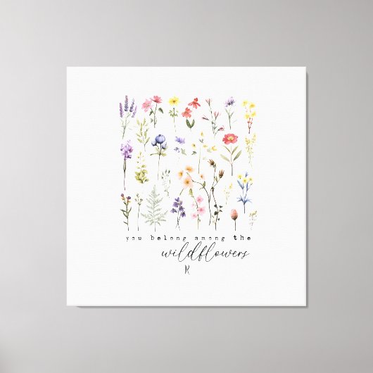  Wildflower Quote Sublimatie Waterverf Canvas Afdruk (Voorkant)