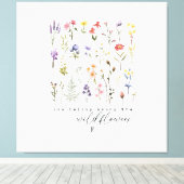  Wildflower Quote Sublimatie Waterverf Canvas Afdruk (Insitu (Houten vloer))