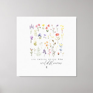  Wildflower Quote Sublimatie Waterverf Canvas Afdruk