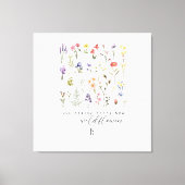  Wildflower Quote Sublimatie Waterverf Canvas Afdruk (Voorkant)