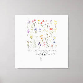  Wildflower Quote Sublimatie Waterverf Canvas Afdruk