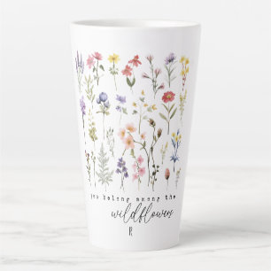 Wildflower Quote Sublimatie Waterverf Latte Mok