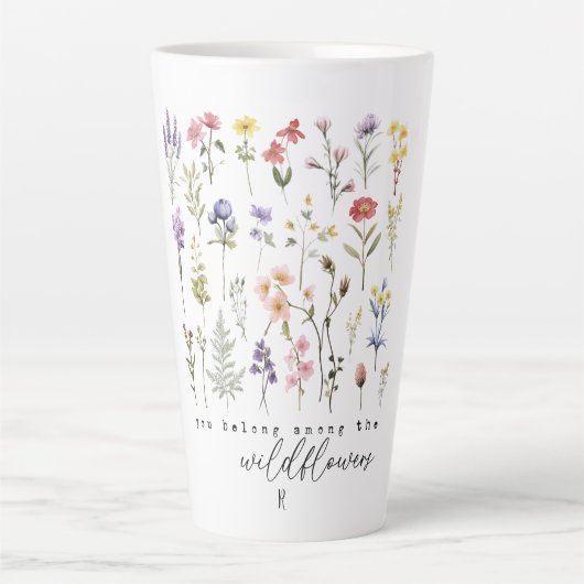  Wildflower Quote Sublimatie Waterverf Latte Mok (Voorkant)