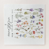  Wildflower Quote Sublimatie Waterverf Legpuzzel (Horizontaal)