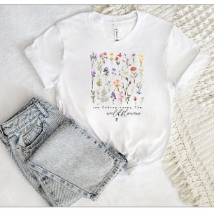 Wildflower Quote Sublimatie Waterverf T-shirt