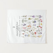  Wildflower Quote Sublimatie Waterverf Wandkleed (Voorkant (horizontaal))