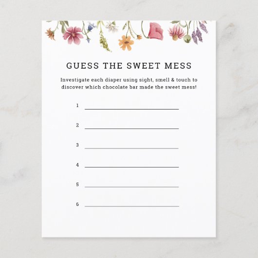 Wildflower Raad De Zoete Troep Spelkaarten (Voorkant)