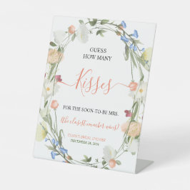 Wildflower RAAD EENS HOEVEEL Kisses Teken Reclamebord Met Voetstuk