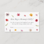 Wildflower Raad hoe groot is mama buik spel Informatiekaartje (Voorkant)