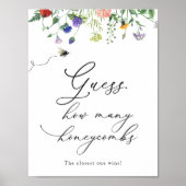 Wildflower raad hoeveel honingkammen schotelspel poster (Voorkant)