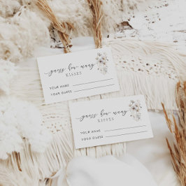 Wildflower raad hoeveel Kisses Bridal Game Informatiekaartje