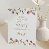 Wildflower raad hoeveel Kisses Bridal Game Reclamebord Met Voetstuk