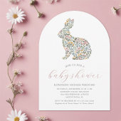  Wildflower Rabbit Baby shower Uitnodiging