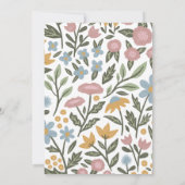  Wildflower Rabbit Paasbrunch Kaart (Achterkant)