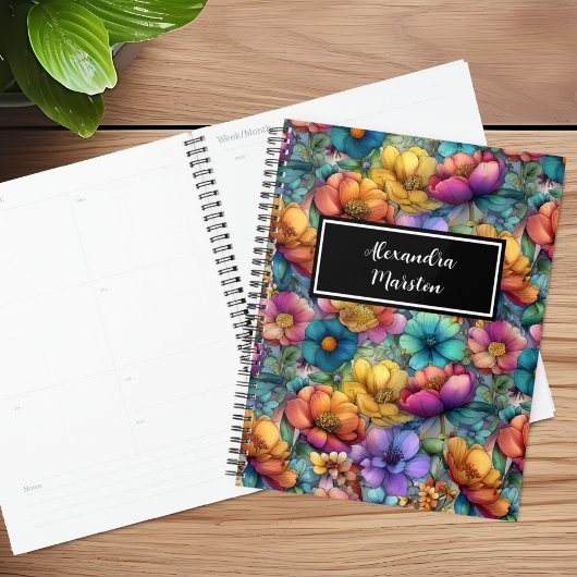 Wildflower Rainbow Customizable Planner