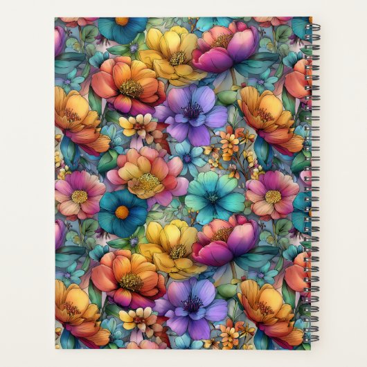 Wildflower Rainbow Customizable Planner (Achterkant)