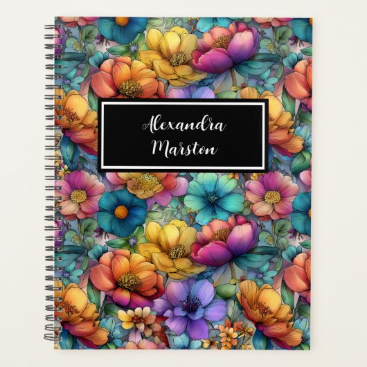 Wildflower Rainbow Customizable Planner (Voorkant)