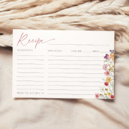 Wildflower Recept Kaart Vrijgezellenfeest Liefde i