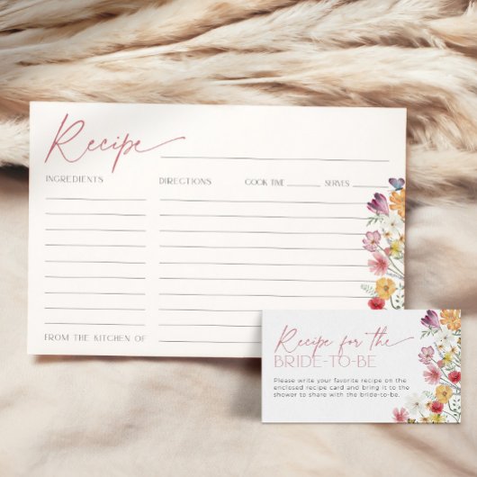 Wildflower Recept Kaart Vrijgezellenfeest Liefde i