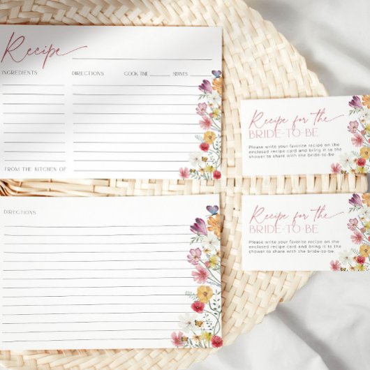 Wildflower Recept Kaart Vrijgezellenfeest Liefde i